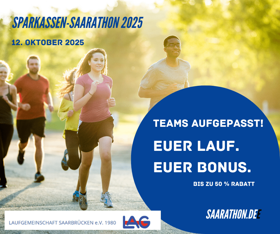 Geld für deine Teamkasse - SAARathon 2025 belohnt Gruppenanmeldungen 1
