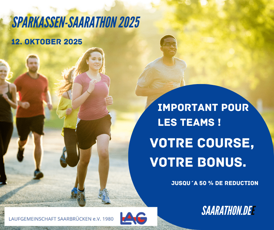 Bonus pour la caisse de votre equipe – Le SAARathon 2025 récompense les inscriptions groupées 1